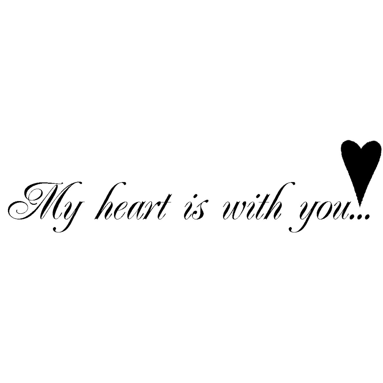 #1819 - My Heart is With You - Valentine/Words